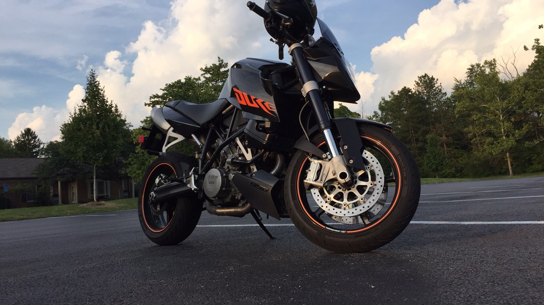 KTM Super Duke motorcycle used as the platform for Red Limit Engineering parts